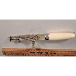 Vintage Made in Denmark Patented Hand Crank Rug Hooking Tool Punch Needle